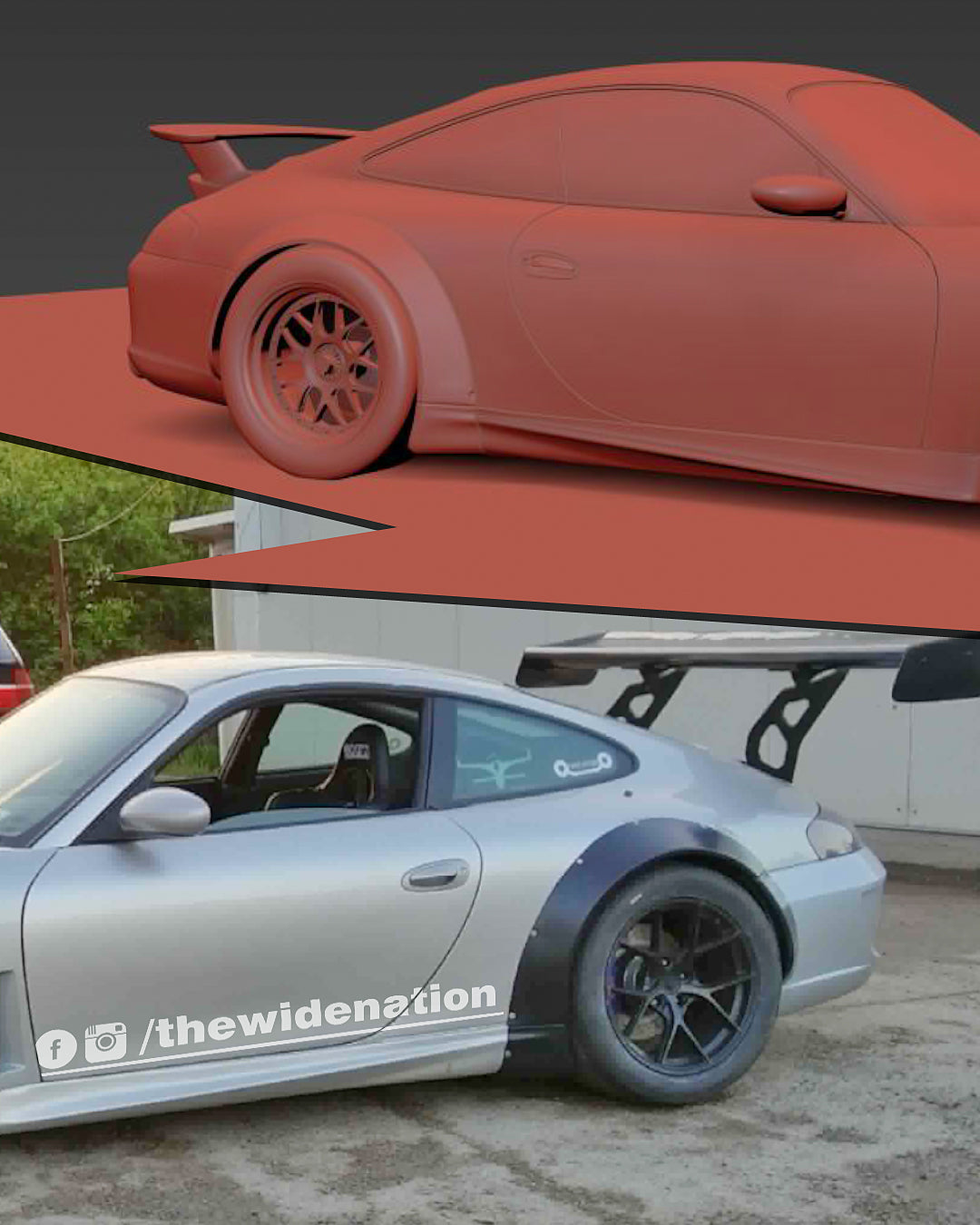 Porsche 996 Rear Widebody Fender Flares // GT3 RSR Style // Wide Nation