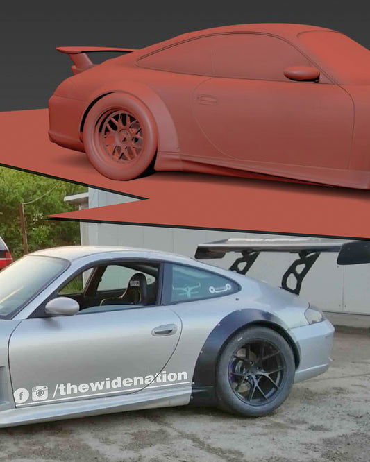 Porsche 996 Rear Widebody Fender Flares // GT3 RSR Style // Wide Nation